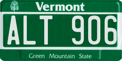 VT license plate ALT906