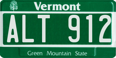 VT license plate ALT912
