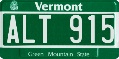 VT license plate ALT915