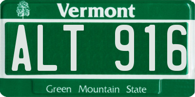 VT license plate ALT916