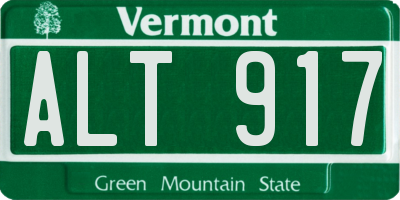 VT license plate ALT917