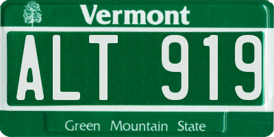 VT license plate ALT919