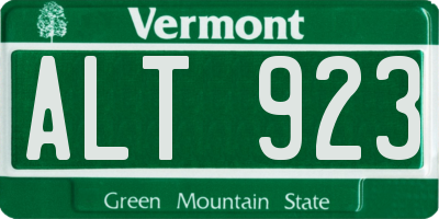 VT license plate ALT923