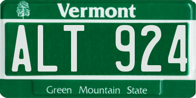 VT license plate ALT924