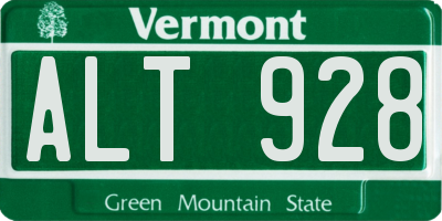 VT license plate ALT928