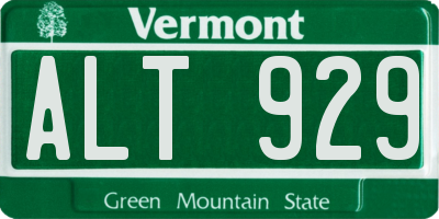 VT license plate ALT929