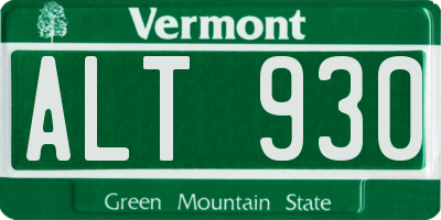 VT license plate ALT930