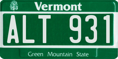 VT license plate ALT931