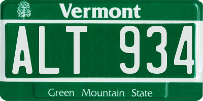 VT license plate ALT934