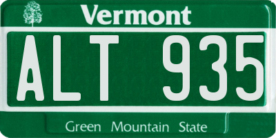 VT license plate ALT935