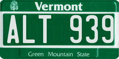 VT license plate ALT939