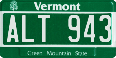 VT license plate ALT943