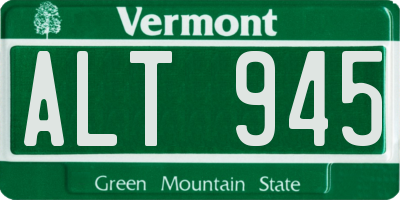 VT license plate ALT945