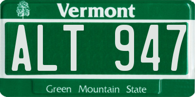 VT license plate ALT947