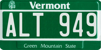 VT license plate ALT949