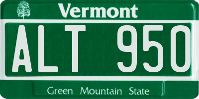 VT license plate ALT950