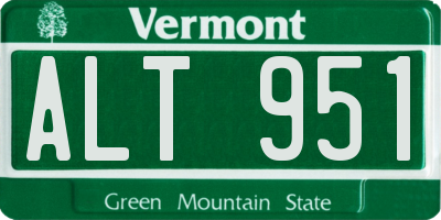 VT license plate ALT951