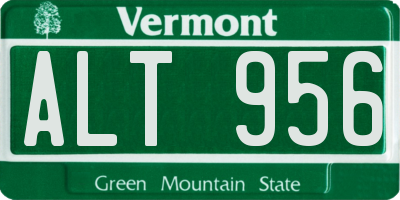 VT license plate ALT956