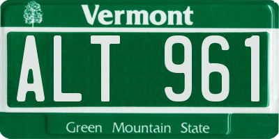 VT license plate ALT961