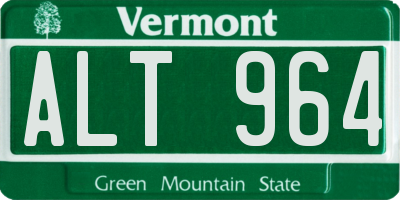 VT license plate ALT964