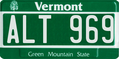 VT license plate ALT969