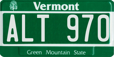 VT license plate ALT970