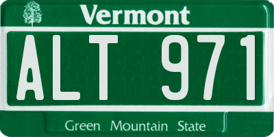 VT license plate ALT971