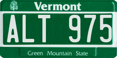 VT license plate ALT975
