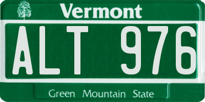 VT license plate ALT976