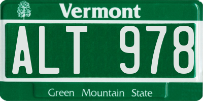 VT license plate ALT978