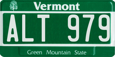 VT license plate ALT979
