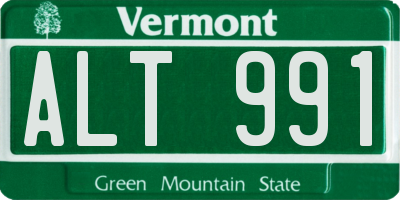 VT license plate ALT991