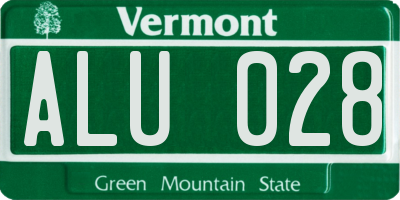 VT license plate ALU028