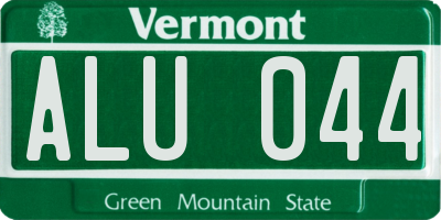 VT license plate ALU044