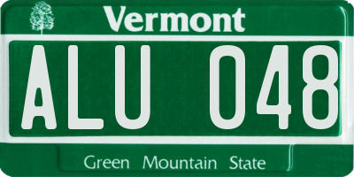 VT license plate ALU048