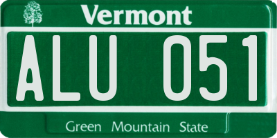 VT license plate ALU051