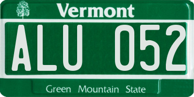 VT license plate ALU052