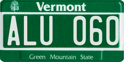 VT license plate ALU060