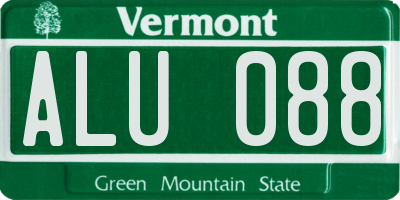 VT license plate ALU088