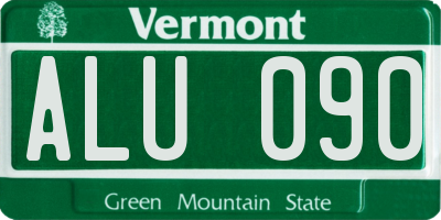 VT license plate ALU090