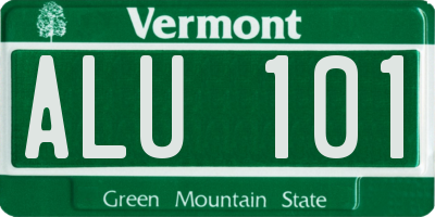 VT license plate ALU101