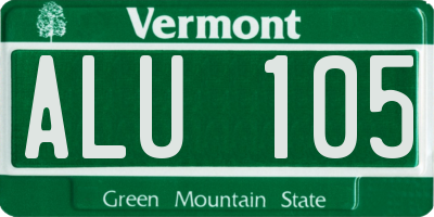 VT license plate ALU105