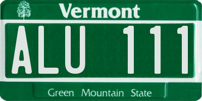 VT license plate ALU111
