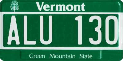 VT license plate ALU130