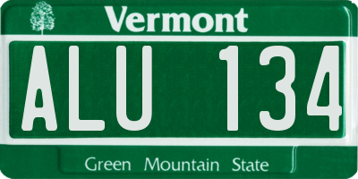 VT license plate ALU134