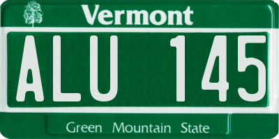 VT license plate ALU145