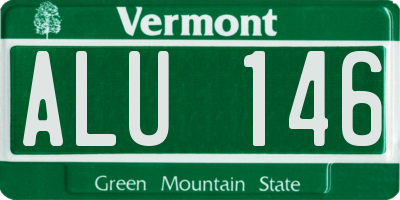 VT license plate ALU146