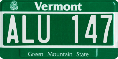 VT license plate ALU147