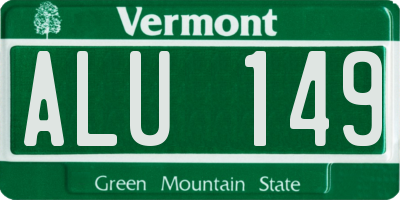 VT license plate ALU149