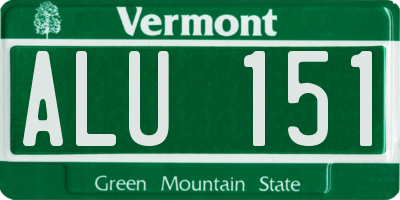 VT license plate ALU151